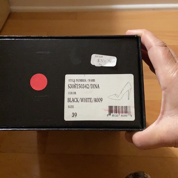 Alice + Olivia Dina Heel Snakeskin black white - Picture 13 of 13